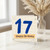 17th Birthday Card, Blue Hand - Painted Number 17 Happy Birthday Card