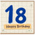 18th Birthday Card, Happy Birthday Design