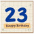 23rd Birthday Card, Happy Birthday Number 23 Card
