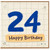 24th Birthday Card, Happy Birthday Card