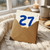 27th Birthday Card, Blue Brush Style Happy Birthday Card