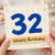 32nd Birthday Card, Happy Birthday Card for 32 Year Old