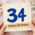 34th Birthday Card, Happy Birthday Card for Her or Him