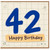 42nd Birthday Card, Happy Birthday Card