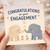 Cute Elephants Engagement Card - Congratulations On Your Engagement - Couple Card with Ring and Hearts - For Fiancé & Fiancée, Partners or Friends