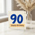 90th Birthday Card, Blue Handwritten Number Design, Happy Birthday Card