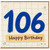 106th Birthday Card, Happy Birthday Age 106 Card
