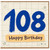 108th Birthday Card, Happy Birthday Age 108 Card