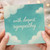With Deepest Sympathy Card - Gentle Cloudy Sky Condolence Greeting - Thoughtful Bereavement, Thinking of You Card for Loss