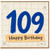 109th Birthday Card, Happy Birthday Card
