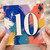 10th Birthday Card, Colourful Abstract Paint Splash Design