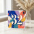 32nd Birthday Card, Colourful Abstract Number 32 Card