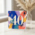 40th Birthday Card, Bold Colour Splash Number 40 Card
