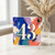 43rd Birthday Card, Bold Abstract Paint Splatter Design