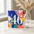 46th Birthday Card, Bold Colourful Number 46 Abstract Design