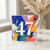 47th Birthday Card, Bold Number 47 Abstract Paint Splatter Design