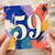 59th Birthday Card, Bold Abstract Paint Splatter Design