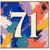 71st Birthday Card, Bold Abstract Paint Splash Design