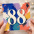 88th Birthday Card, Bold Abstract Number 88 Card