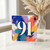 91st Birthday Card, Colourful Abstract Number 91 Card