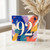 92nd Birthday Card, Bold Number 92 Abstract Painted Design