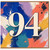 94th Birthday Card, Colourful Abstract Number 94 Design