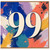 99th Birthday Card, Bold Abstract Paint Splash Design