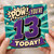 13th Birthday Card, Pow! You're 13 Today Comic Style Card