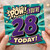 28th Birthday Card, Pow! You're 28 Today Comic Style Birthday Card