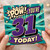 31st Birthday Card, You’re 31 Today Comic Book Style Card