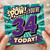 34th Birthday Card, You're 34 Today Comic Book Style Birthday Card