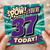 37th Birthday Card, Pow You're 37 Today Comic Style Birthday Card