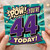 44th Birthday Card, Comic Book Style You're 44 Today Card