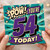 54th Birthday Card, Pow! You're 54 Today Comic Style Card