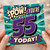 55th Birthday Card, Pow! You're 55 Today Comic Style Card
