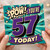 57th Birthday Card, Pow! You're 57 Today Comic Style Birthday Card