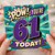61st Birthday Card, Pow You're 61 Today Comic Style Card
