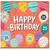 25th Birthday Card, Colourful Balloon Happy Birthday Card