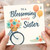 Sister Birthday Card - To a Blossoming Lovely Sister - Floral Bicycle and Balloons - Cute Greeting Card for Her