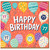 77th Birthday Card, Happy Birthday Balloon Design
