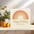 Pastel Rainbow Happy Birthday Card - Make It Magical - 145mm x 145mm Square - Kraft, Includes Kraft Envelope