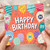 89th Birthday Card, Happy Birthday Balloons Design
