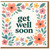 Floral Get Well Soon Card - Watercolour Flowers - Thoughtful Recovery Greeting - For Friend, Family or Colleague
