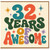 32nd Birthday Card, 32 Years of Awesome Card