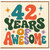 42nd Birthday Card, 42 Years Of Awesome Retro Birthday Card