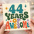 44th Birthday Card, 44 Years of Awesome Retro Typography Card