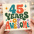 45th Birthday Card, 45 Years of Awesome Retro Style Card