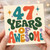 47th Birthday Card, 47 Years of Awesome Birthday Card