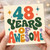 48th Birthday Card, 48 Years Awesome Retro Style Card
