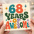 68th Birthday Card, 68 Years of Awesome Retro Typography Card